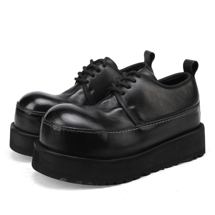 Elegant Lace-Up Thick Soled Shoes