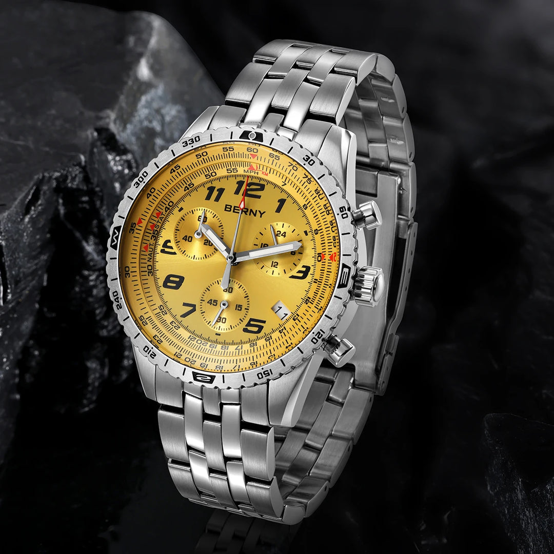 Stylish Sapphire Luminous Quartz Watch