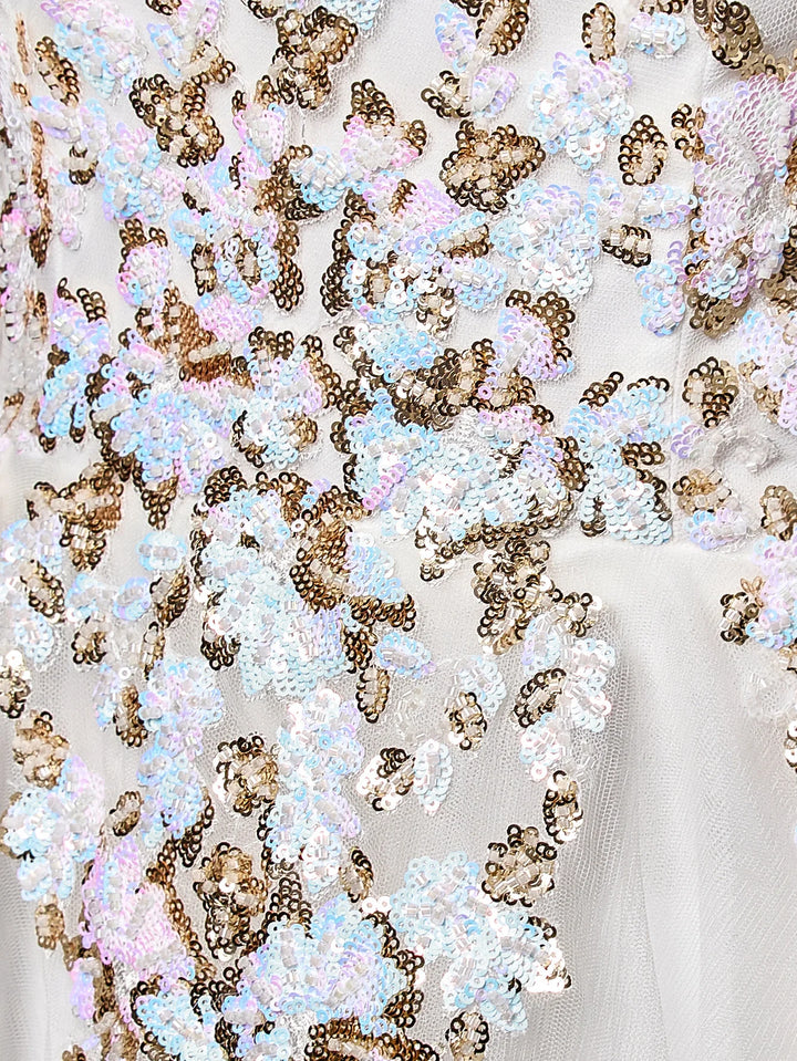 Regal Sequins Embroidered Wedding Dress