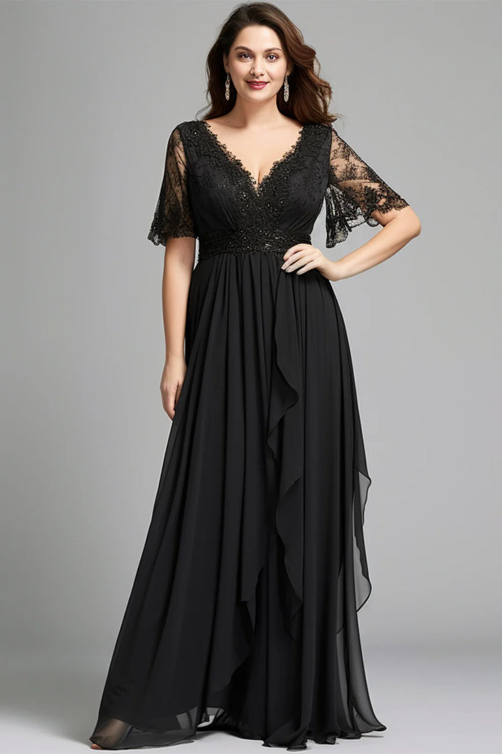 Regal Flutter Sleeve Maxi Dress