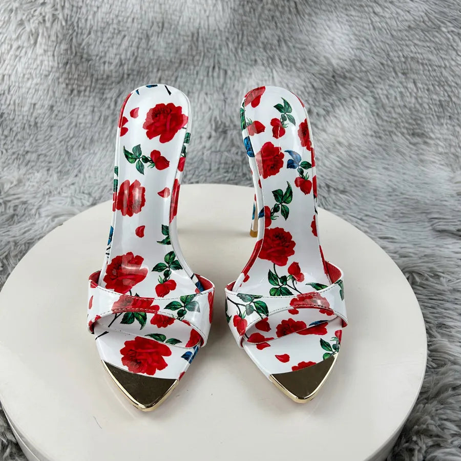 Stunning Lovely Floral High Heel Sandals
