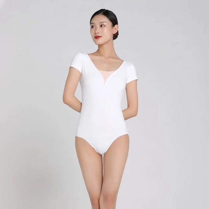 Stylish Short Sleeved Ballet Leotard