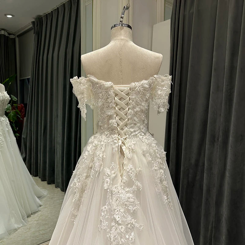 Total Appeal Lace Crystal Wedding Dress