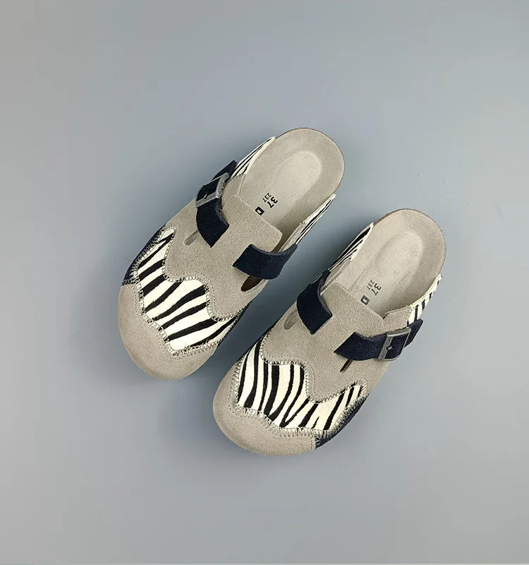 Lovely Leather Cork Mules