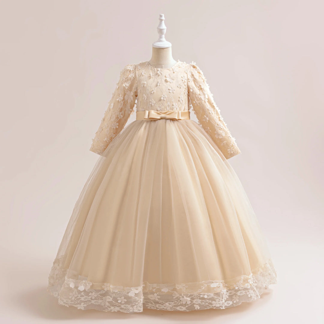 Elegant Long Sleeves Little Bridesmaid Dress