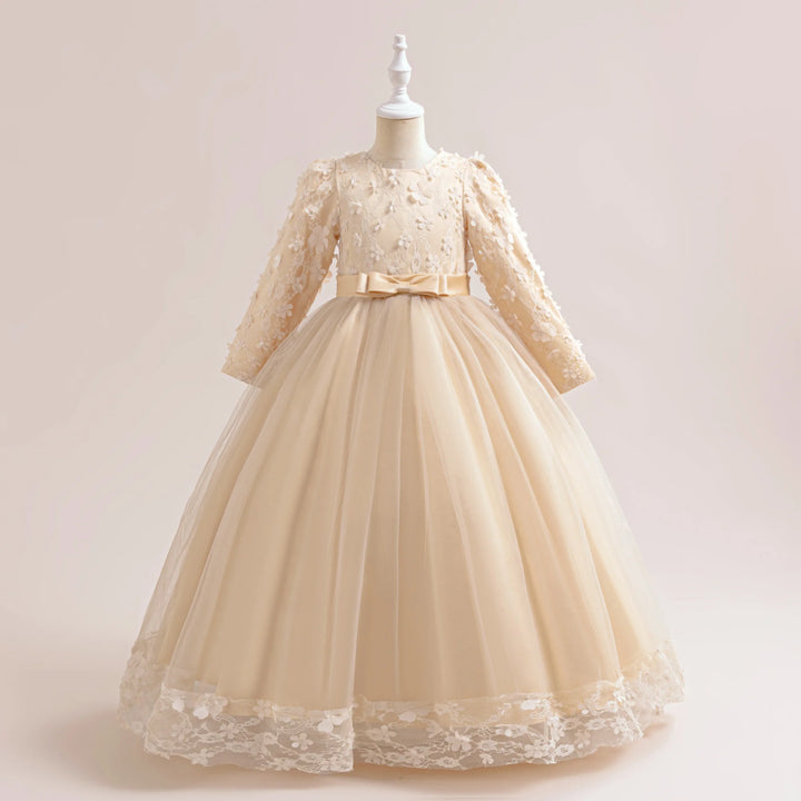 Elegant Long Sleeves Little Bridesmaid Dress