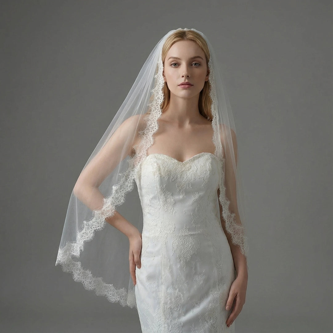 Light Single Layer Cathedral Length Veil
