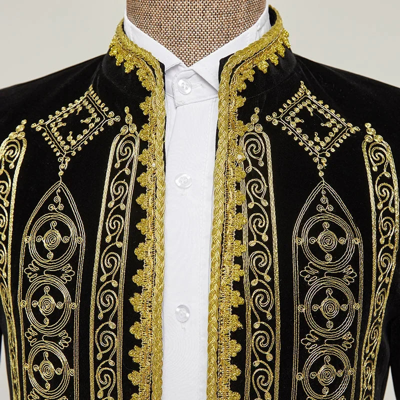 Antique Embroidered Slim Fit Blazer