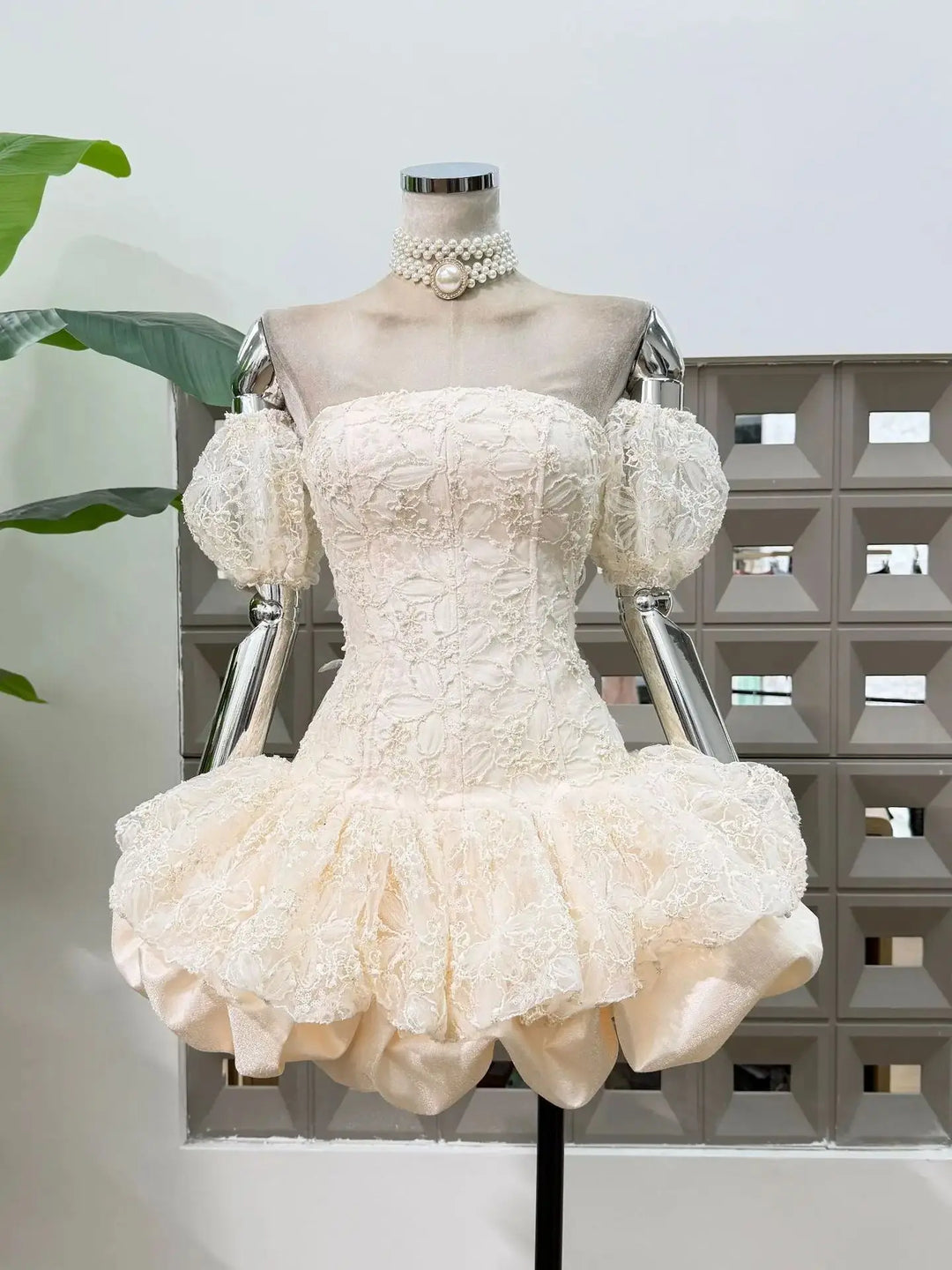 Lovely Glitter Sequins Mini Prom Gown