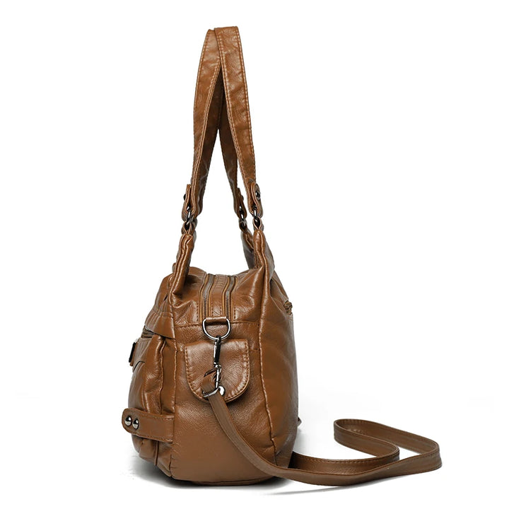 Refined Soft Leather Crossbody Bag