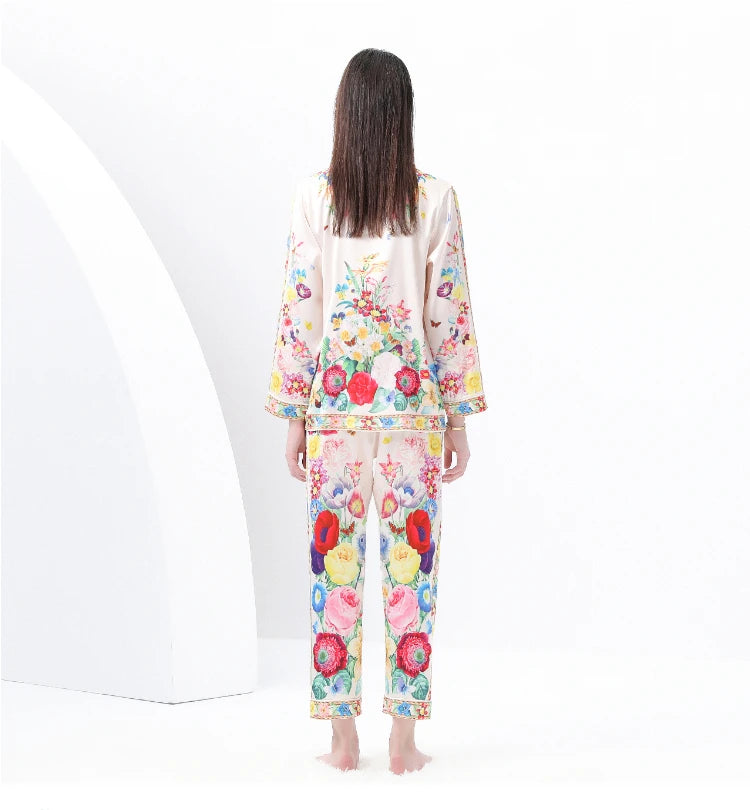 Comfortable Two-Piece Trimmed Pajama Set