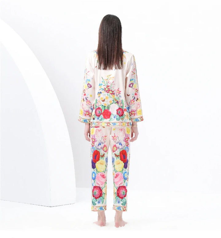 Comfortable Two-Piece Trimmed Pajama Set