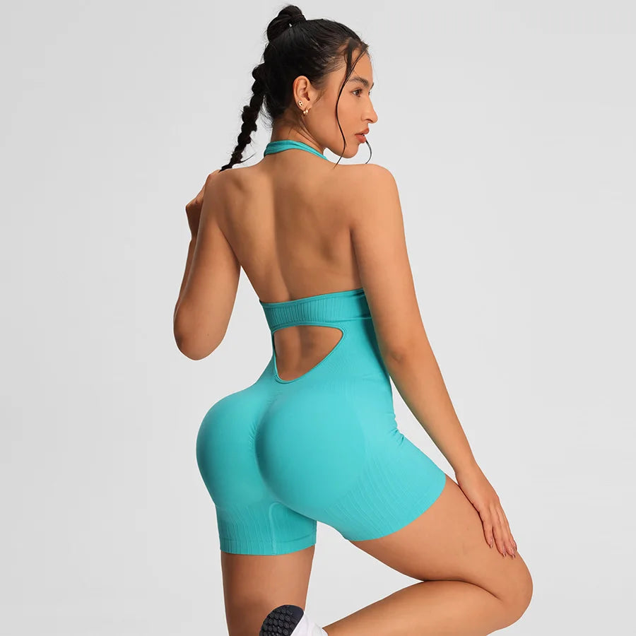 Overalls Short Fitness Jumpsuit