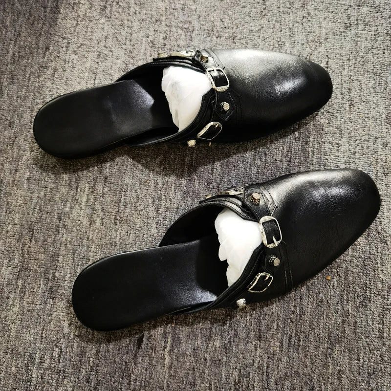 Classic Square Toes Half Slippers