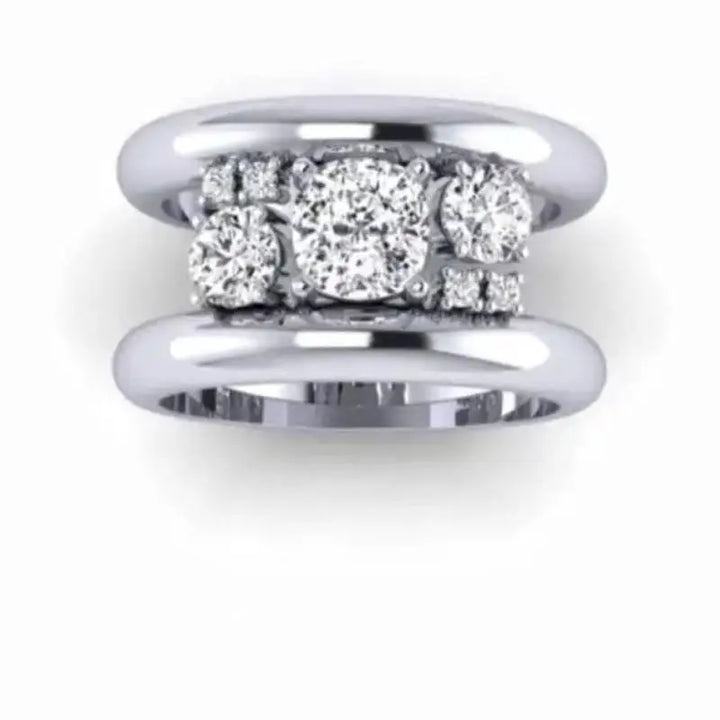 Timeless Silver Moissanite Ring