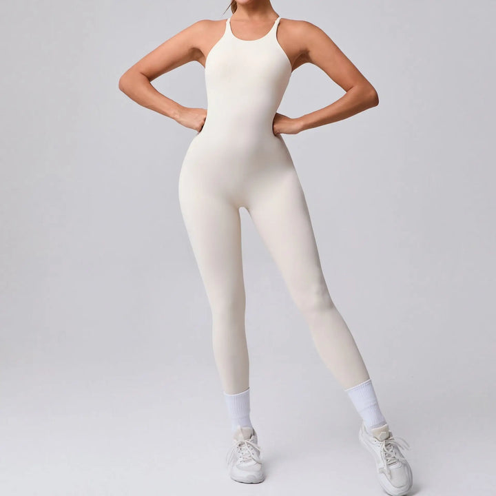 Stretchy Cross-Strap Training Romper