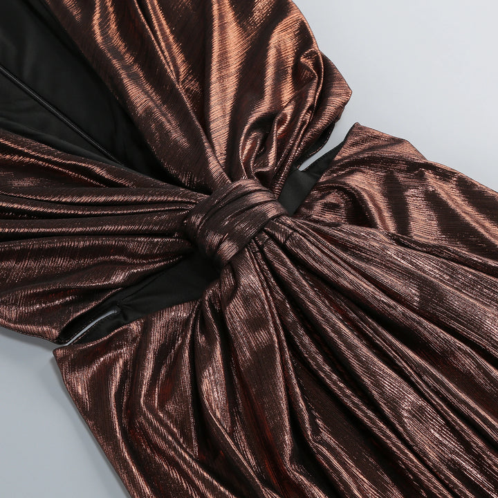 High-End Waist-Cinching Evening Gown