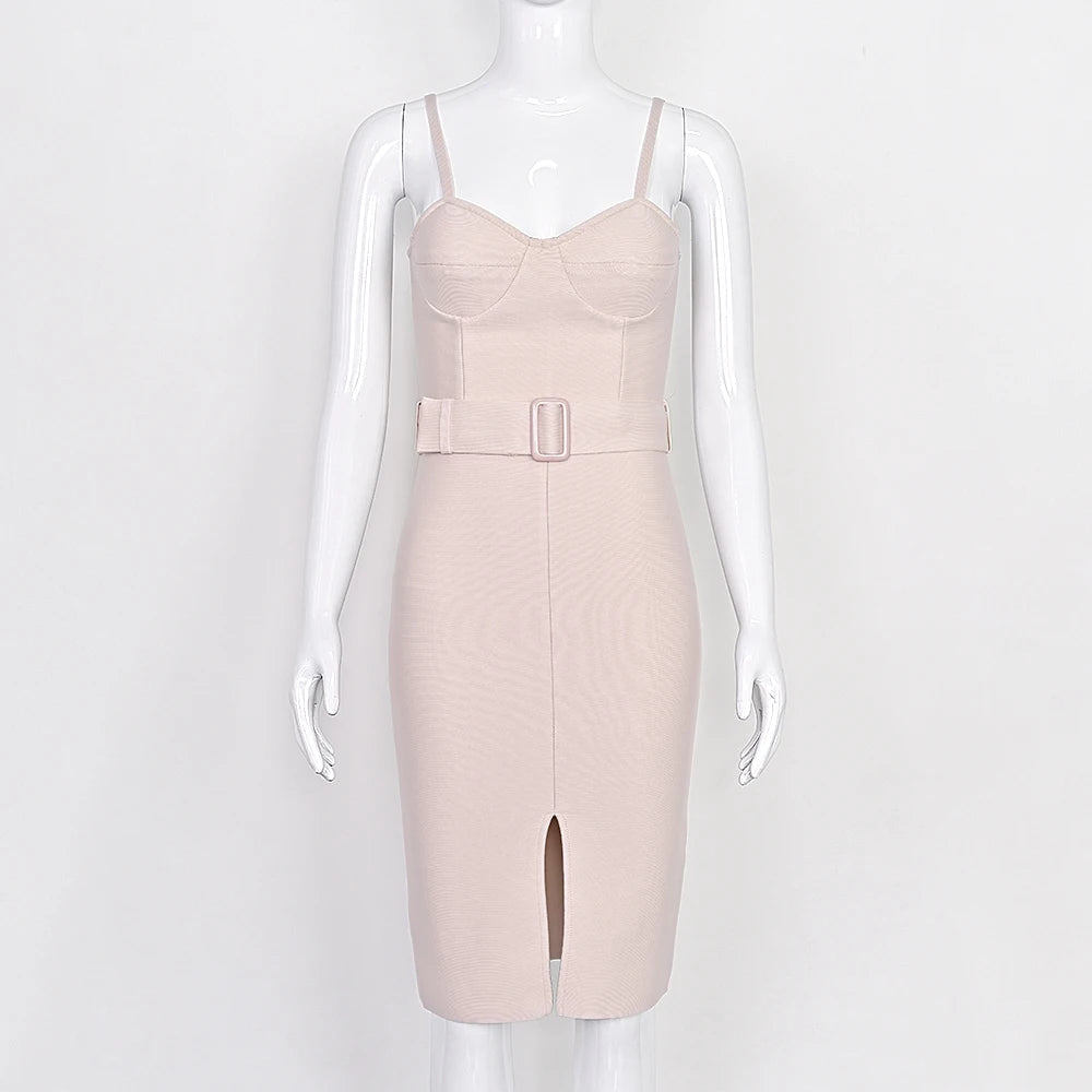 Stylish Sashes Bustier Evening Dress