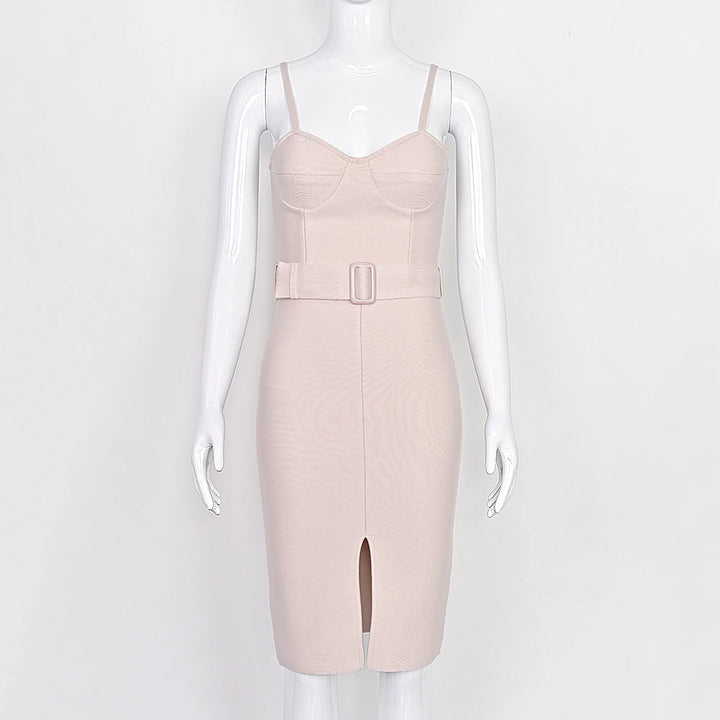 Stylish Sashes Bustier Evening Dress
