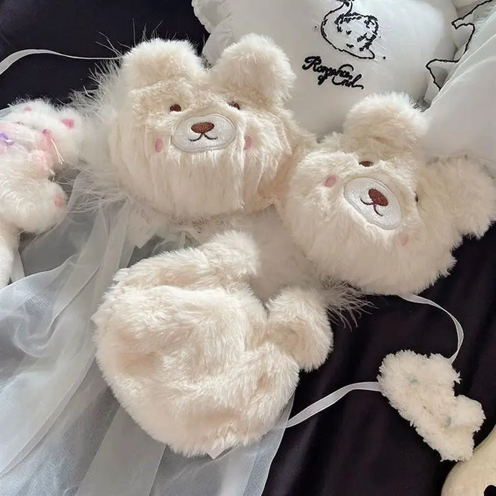 Adorable Bear-shaped Plush Bra Set