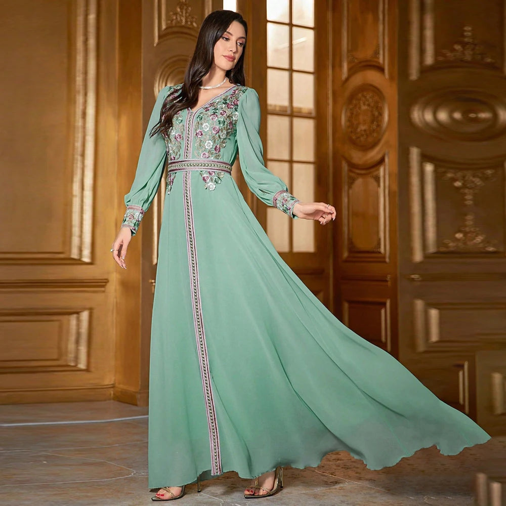 Refined Fashionable Floor-Length Abaya Dress