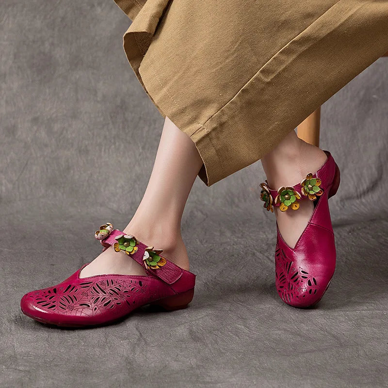 Stunning Flower Appliques Sandals