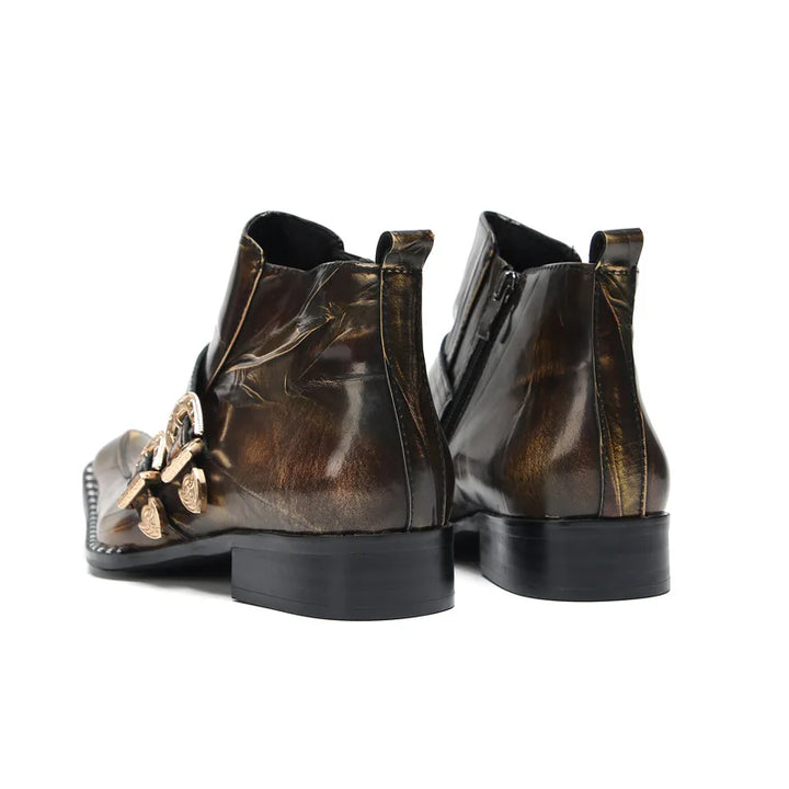 Premium Side Zip Ankle Leather Boots