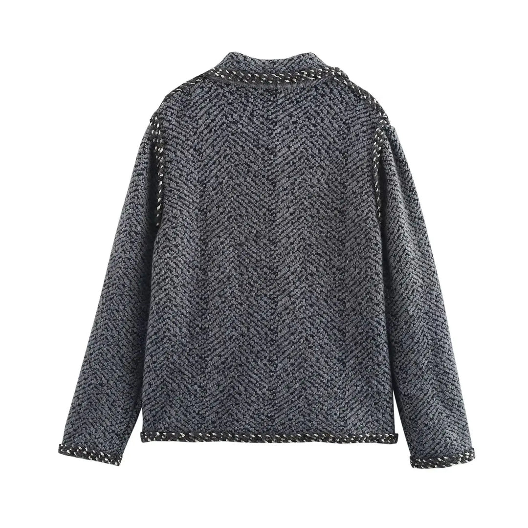 Versatile Loose Lapel Knit Jacket