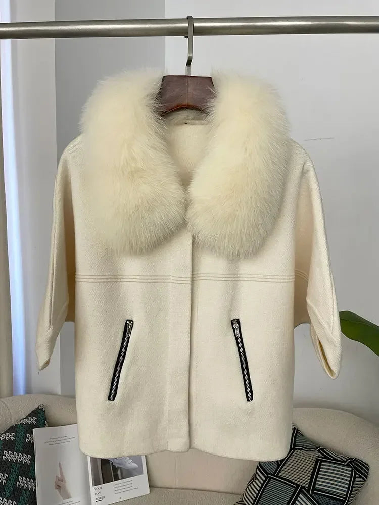 Luxurious Fur Collar Thick Warm Jacket
