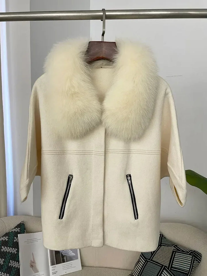 Luxurious Fur Collar Thick Warm Jacket