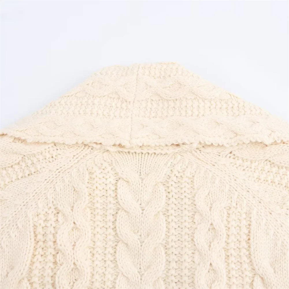 Refined Knitted Mid-Length Coat