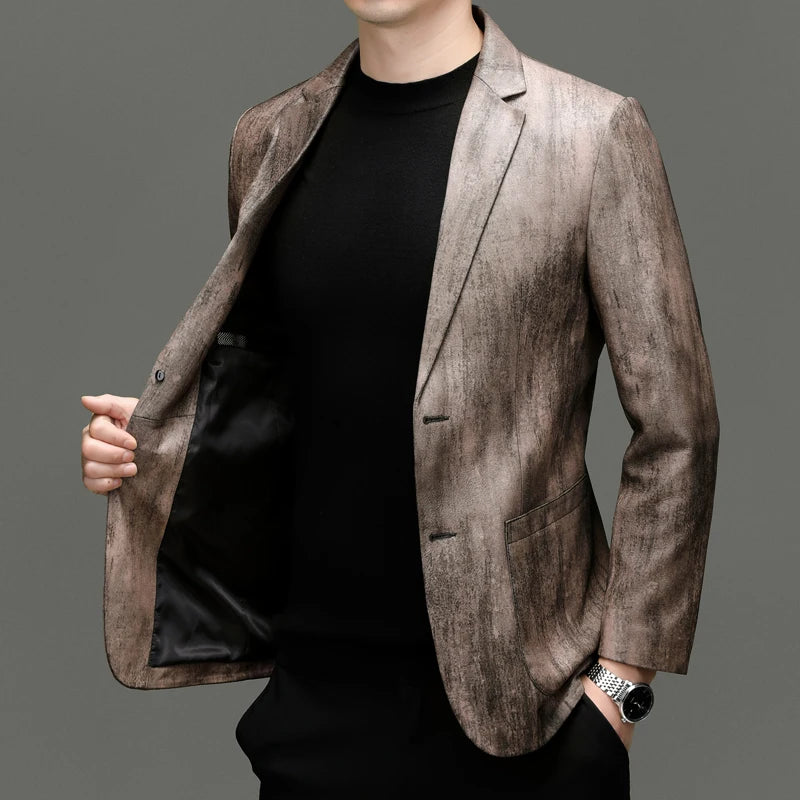 Premium Soft Sheepskin Leather Blazer