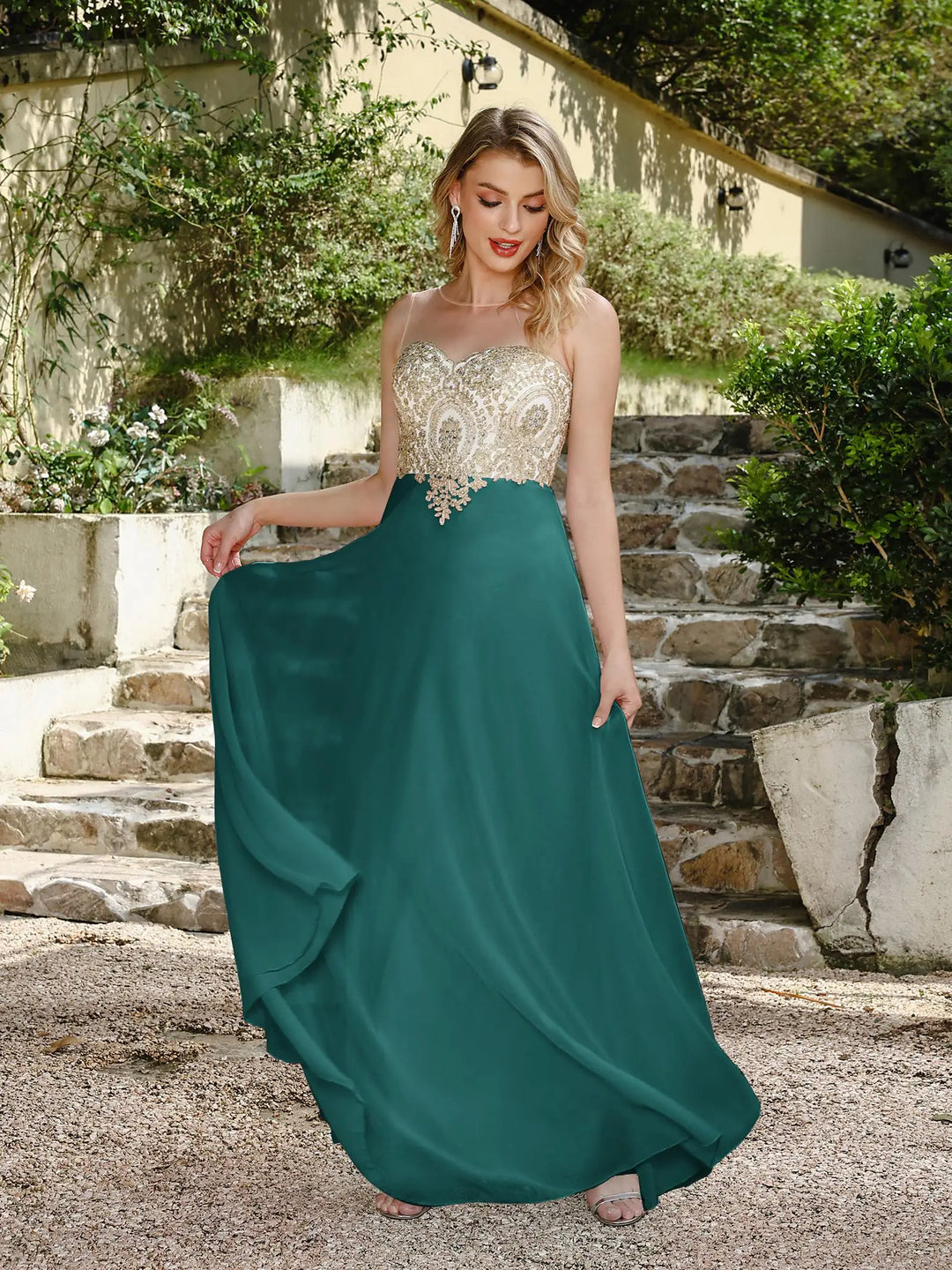 Regal A-Line Chiffon Gown