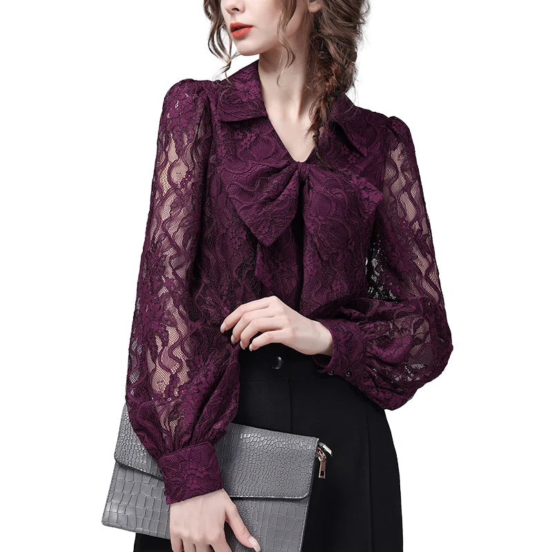 Vintage Hook Flower Casual Top