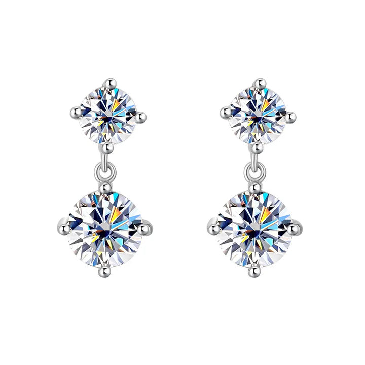 Alluring Moissanite Tassel Earrings