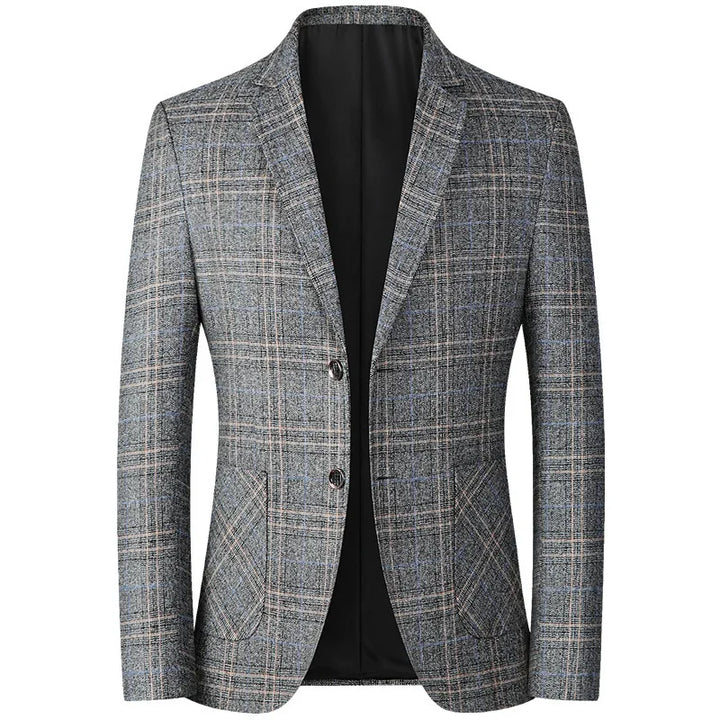 Decent Plaid Striped Gentleman Blazer