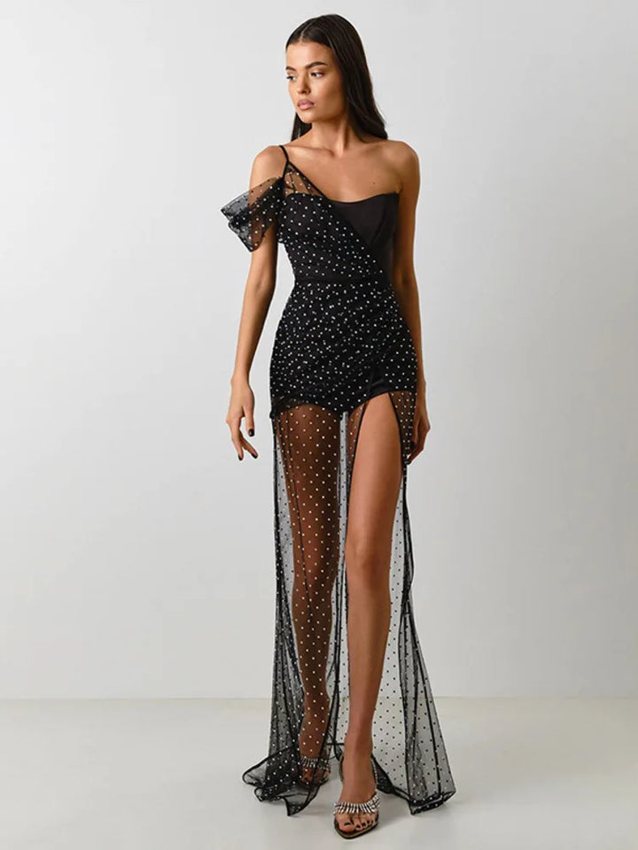 Stylish Bright Night Mesh Dress