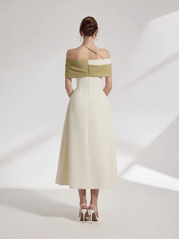 Stylish Floral Spliced Temperament Dress