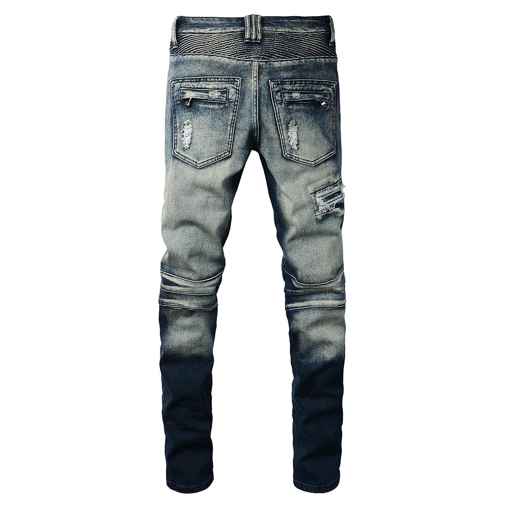 High Quality Holes Ripped Denim Jeans Pants