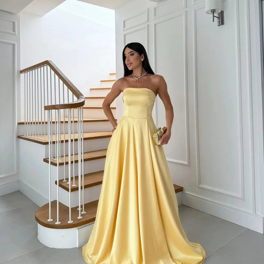Effortlessly High Slit Formal Evening Dress