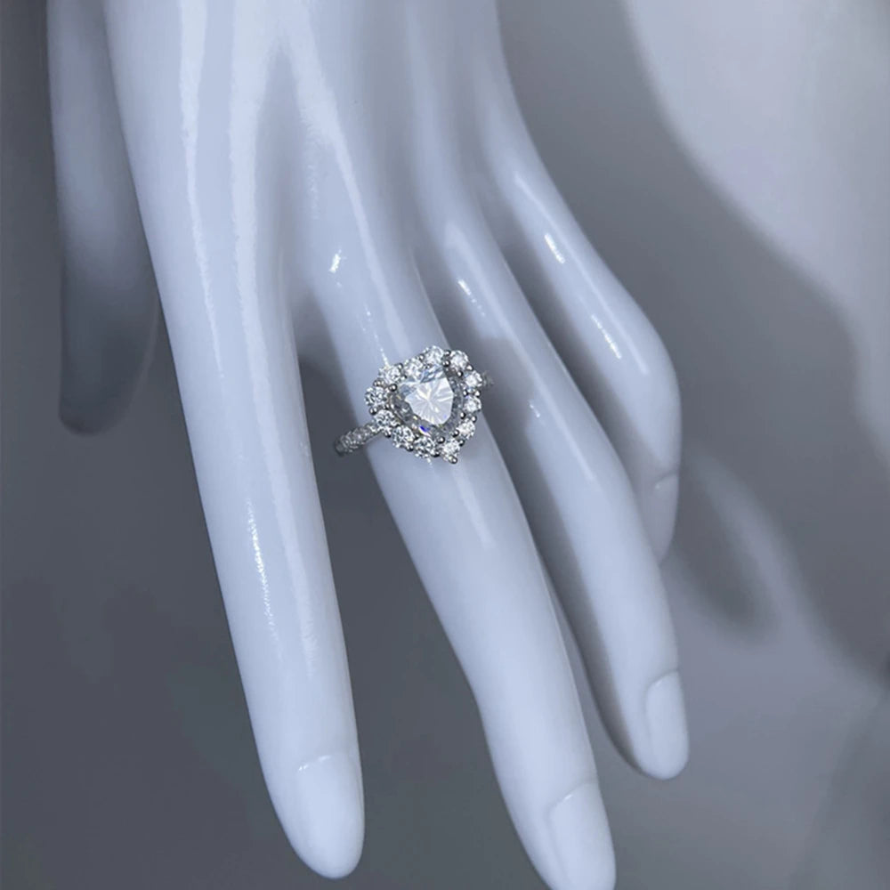 Premium Heart Cut Moissanite Ring