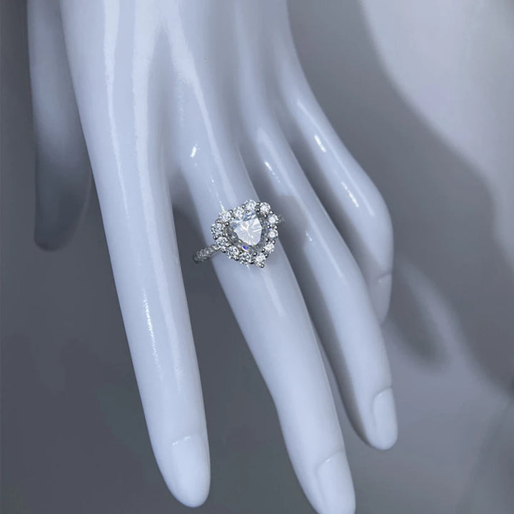 Premium Heart Cut Moissanite Ring
