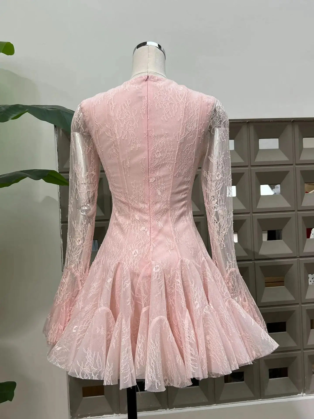 Sweet Flare Sleeves Mini Dress