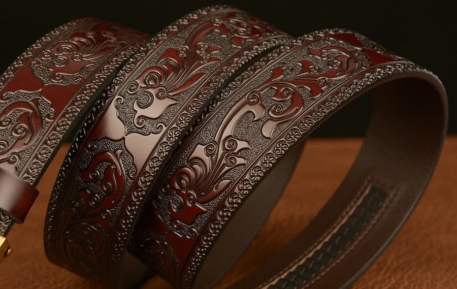 Gold Dragon Metal Automatic Buckle Belt