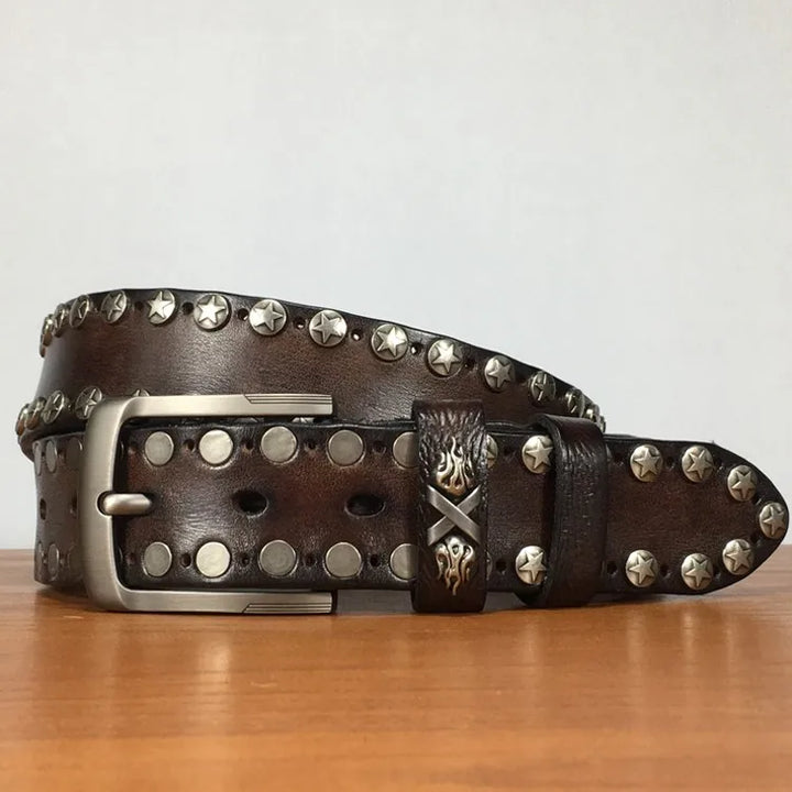 Bold Handmade Punk Style Leather Belt