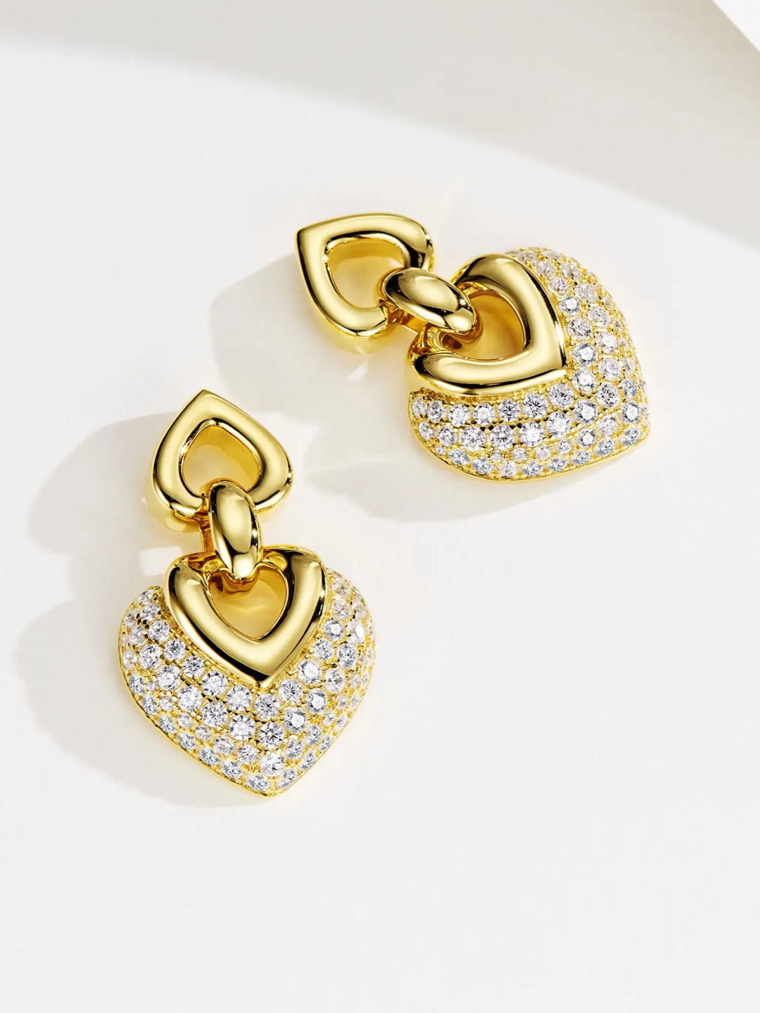 Luxury Heart-Shaped Diamond Earrings