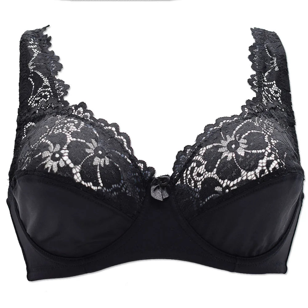 Black lace embroidered women&
