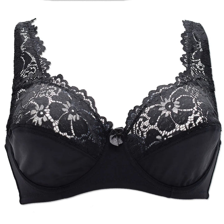 Black lace embroidered women&