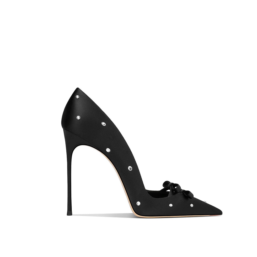 Trendy Pointed Satin High Heel