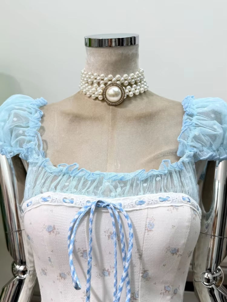 Luxurious Puff Short Sleeves Mini Dress